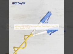 SM/MM/OM3 G657A2 Θωρακισμένο καλώδιο οπτικών ινών FTTH εσωτερικού χώρου Simplex LC-LC