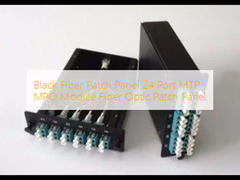 Πίνακας ενημερωμένης έκδοσης κώδικα Black Fiber 24 Port MTP MPO Module Fiber Optic Patch Panel