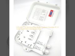 8 Θύρες FTTH Terminal Box Λευκό Outdoor Corridor PC 8 Core Optic Fiber Distribution Box