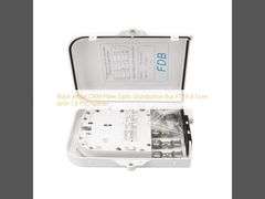 Μαύρο Λευκό OEM Κουτί διανομής οπτικών ινών FTTX 8 πυρήνα με 1 8 PLC Splitter