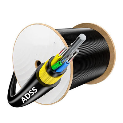Αγορά G652D Fiber Optic Overhead Cable 12 24 48 96 Core ADSS Self Supporting Aerial Cable σε απευθείας σύνδεση κατασκευή