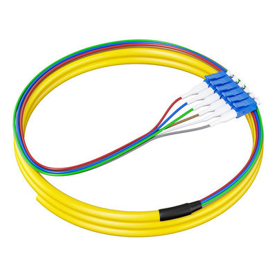 Αγορά HXCOWO 6 Χρώμα SM 9/125 Φύλα Pigtails 0.9mm G657A G652D 1.5M LC/UPC Φύλα Οπτική Pigtail διαδικτυακή κατασκευή