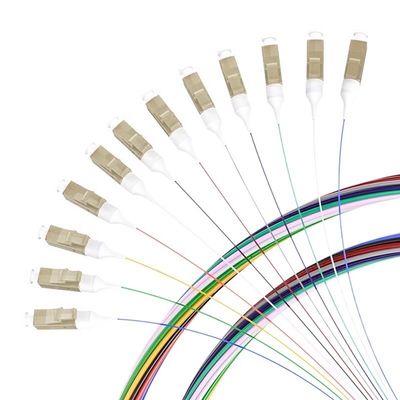 Αγορά Προσαρμοσμένα μήκη 12 πυρήνες LC/APC Single-mode Fiber Optic Pigtail για σύνδεση FTTN διαδικτυακή κατασκευή
