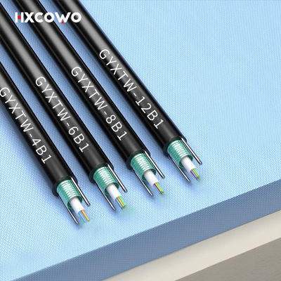 Αγορά 12 Cores G657A G652D GYXTW Aerial Outdoor Steel Wire FTTH Armoured Fiber Optical Cable σε απευθείας σύνδεση κατασκευή