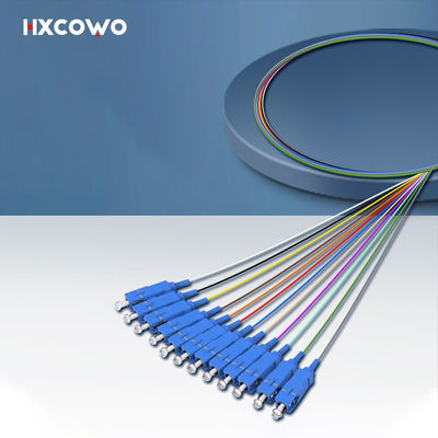 Αγορά HXCOWO 12 Core Bundle SC Pigtail G657A1 A2 1 Meter Customized Length Fiber Optic Pigtail σε απευθείας σύνδεση κατασκευή