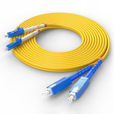 Αγορά FTTH FTTxFTTB Δικτύου LC-SC Multimode Duplex Καλώδιο οπτικών ινών με προσαρμοσμένα χρώματα διαδικτυακή κατασκευή
