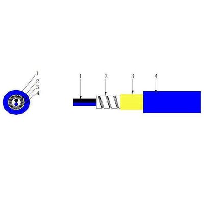 Αγορά Duplex LSZH Indoor Outdoor Armored Fiber 2 Core 3.0mm Steel Armored Fiber Optic Cable σε απευθείας σύνδεση κατασκευή