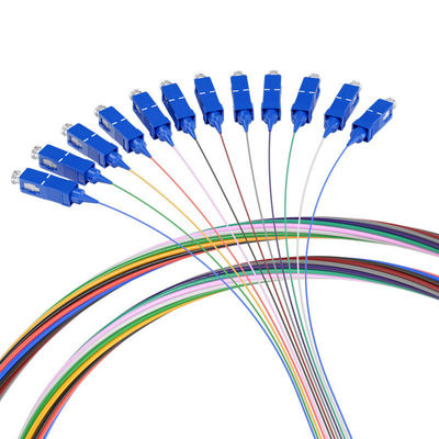 Αγορά Προσαρμοσμένα μήκη 1m / 2m / 3m... 1 HXCOWO 12Core-Color SC Single-Mode G657/G652D Φυτικά οπτικά pigtails διαδικτυακή κατασκευή