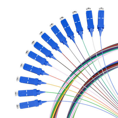 Αγορά G652D G657A Fiber Optic Pigtail 12 Color Loose Tube Tight Buffer SC UPC Pigtail σε απευθείας σύνδεση κατασκευή