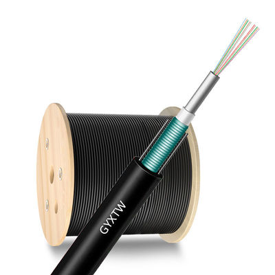 Αγορά Θωρακισμένο καλώδιο οπτικών ινών FTTH 12 πυρήνων GYXTW Aerial Outdoor Steel Wire για Superior διαδικτυακή κατασκευή