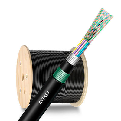 Αγορά 48 96 144 Core GYTA53 Direct Burial Optic Fiber Cable for Outdoor Networking Έκπτωση διαδικτυακή κατασκευή