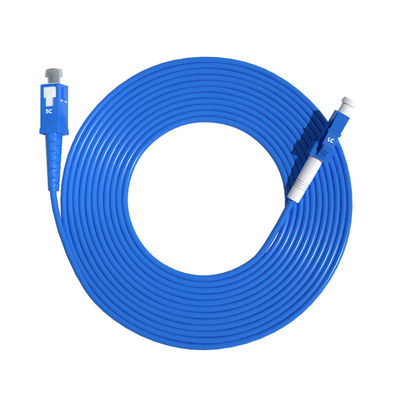 Αγορά HXCOWO Waterproof Single Mode Simplex 9/125 3.0mm SC-LC Armored Fiber Optic Cable Patch σε απευθείας σύνδεση κατασκευή