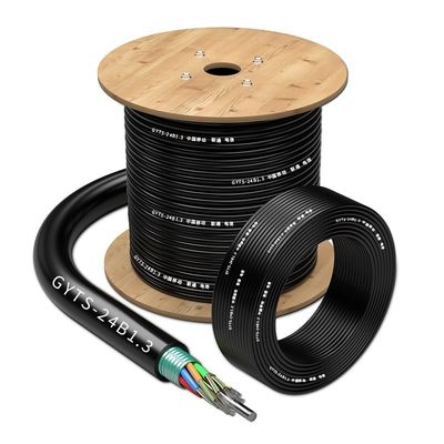 Αγορά Black G72B1.3 G652D 36B1.3 PE Outdoor Armored Fiber Optic Cable For Overhead Pipeline σε απευθείας σύνδεση κατασκευή