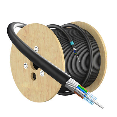 2-288 Core GYTA Outdoor Duct Coaxial Direct Burial Fiber Optic Cable για επικοινωνία SM MM Μαύρο PE Jacket